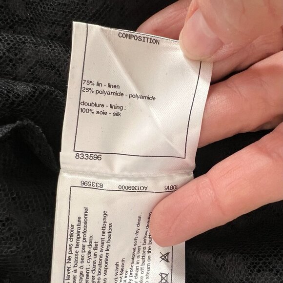 Chanel black lace sheer halter backless top size 38 - Picture 9 of 10